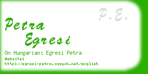 petra egresi business card